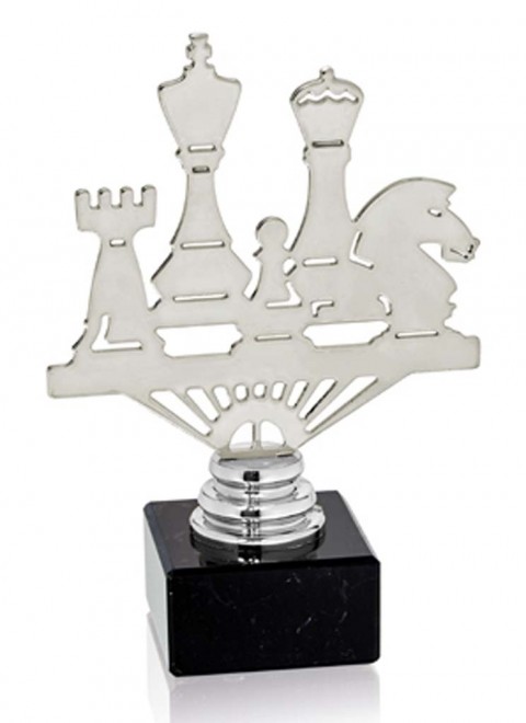 (225)trofeo metal ajedrez 16 cm