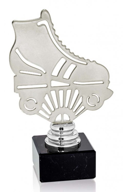 (226)trofeo metal patines 4 ruedas 16 cm