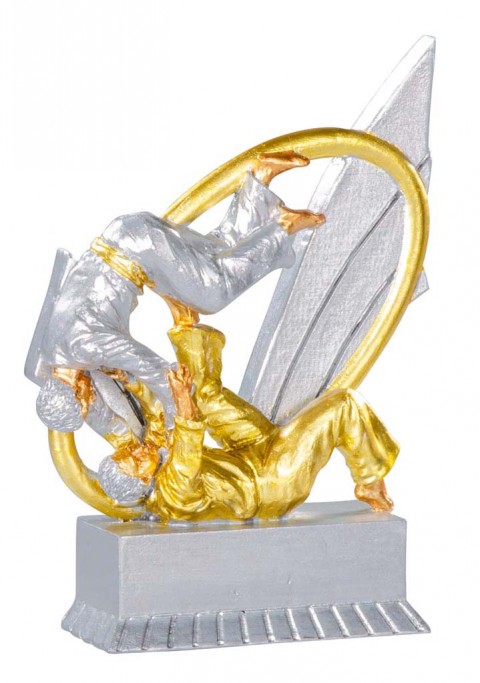(190) trofeo resina  judo 13 cm 
