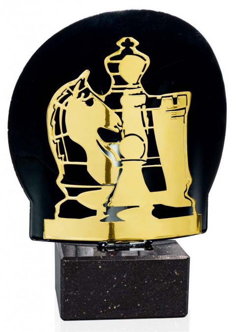 (240) 26/25 trofeo metal ajedrez  