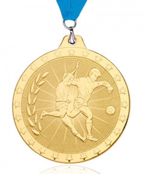 (19) medalla futbol + cinta 5 cm