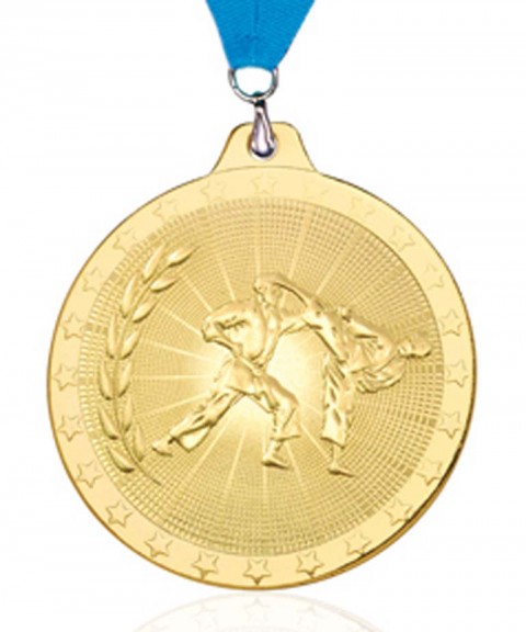 (19) medalla karate + cinta 5 cm