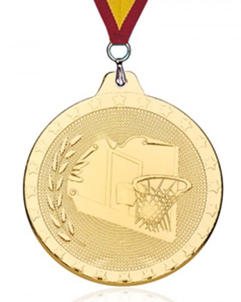 (19) medalla basket + cinta 5 cm