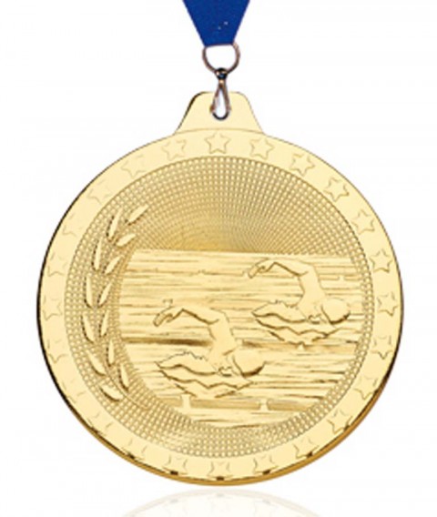 (19) medalla natacion + cinta 5 cm