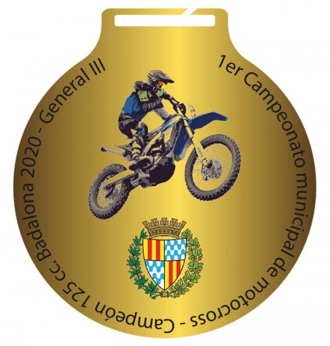 (20) medalla hierro personalizable uvi  7 cm (s8)