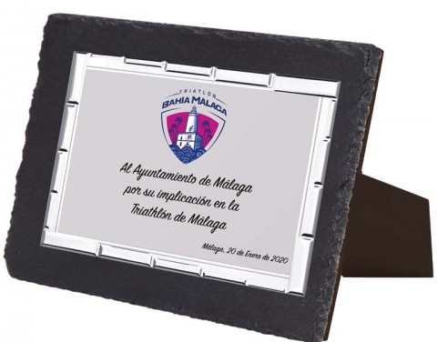 (131) placa de homenaje soporte de pizarra 