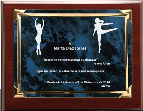 (131) placa de homenaje madera economica 