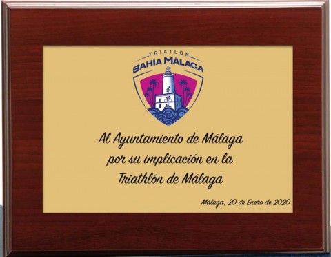 (131) placa de homenaje madera premium 