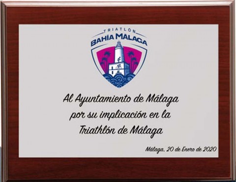(131) placa de homenaje madera premium 