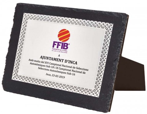 (134) placa de homenaje soporte de pizarra 
