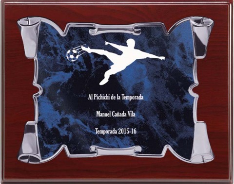 (134) placa de homenaje madera economica 