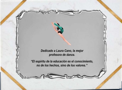 (135) placa de homenaje soporte de marmol 
