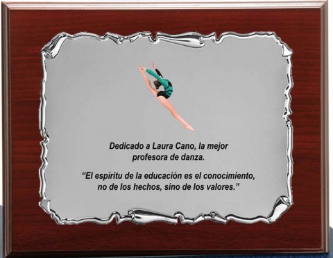 (135) placa de homenaje madera economica 