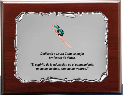 (135) PLACA DE HOMENAJE MADERA ECONOMICA 