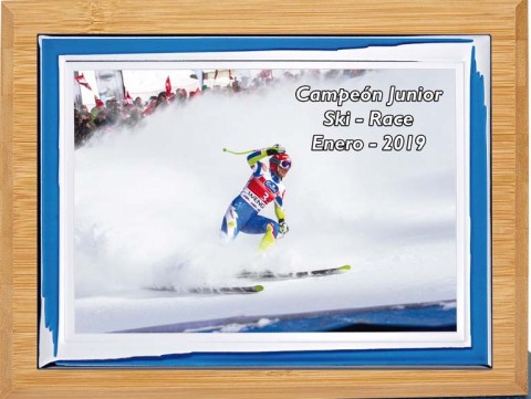 (136) placa de homenaje madera bambu 