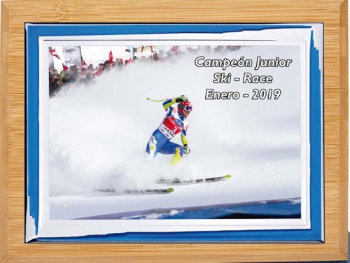 (136) PLACA DE HOMENAJE MADERA BAMBU 