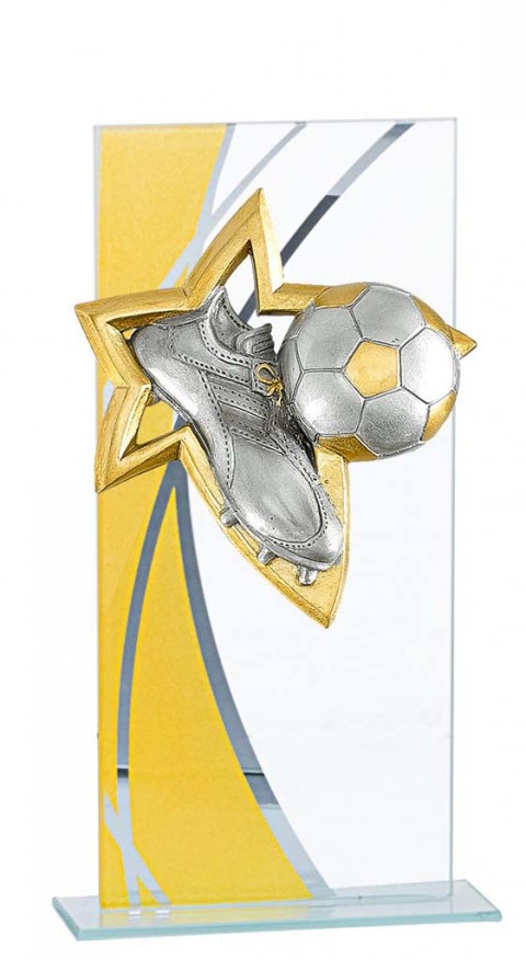 (212)  trofeo cristal  con aplique