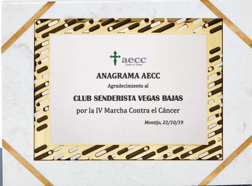 (142) PLACA DE HOMENAJE SOPORTE DE MARMOL 