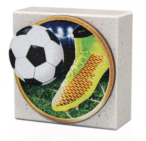 (254)trofeo marmol con alegoria deportes