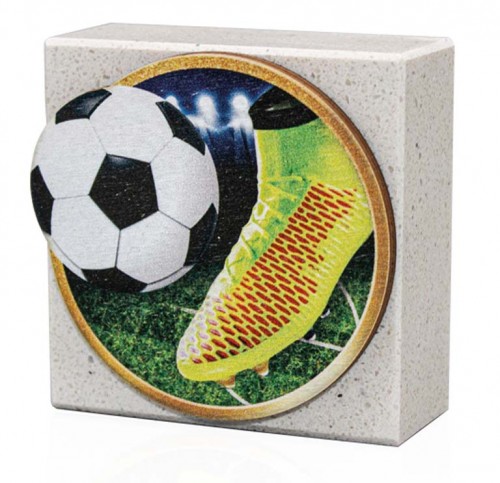 (254)TROFEO MARMOL CON ALEGORIA DEPORTES