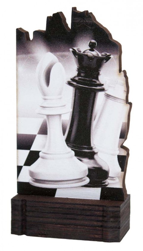 (245)  trofeo madera ajedrez