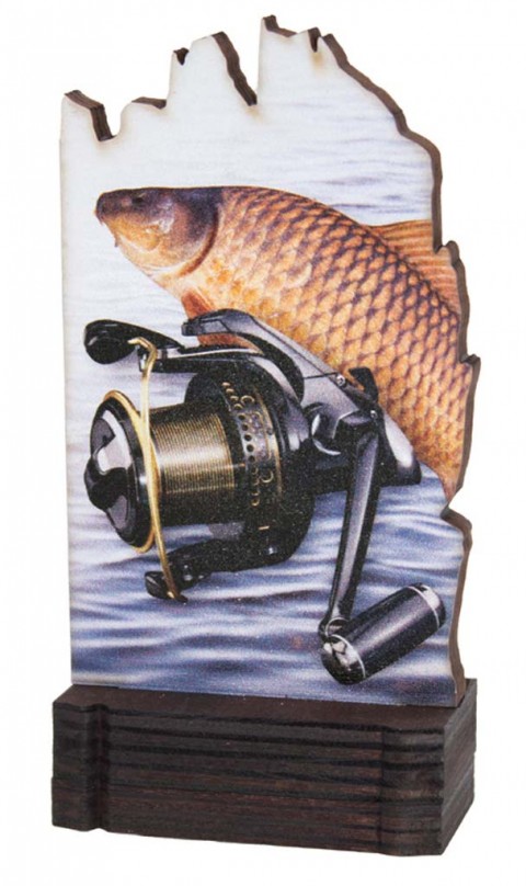 (246)  trofeo madera pesca