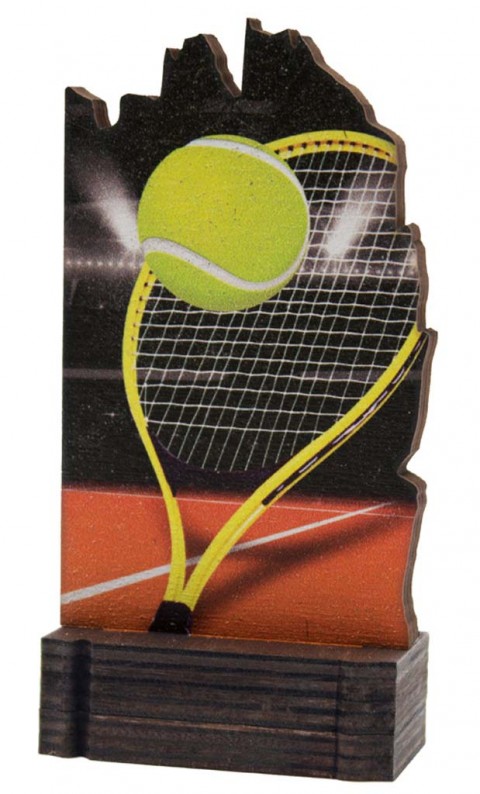 (246)  trofeo madera tenis 