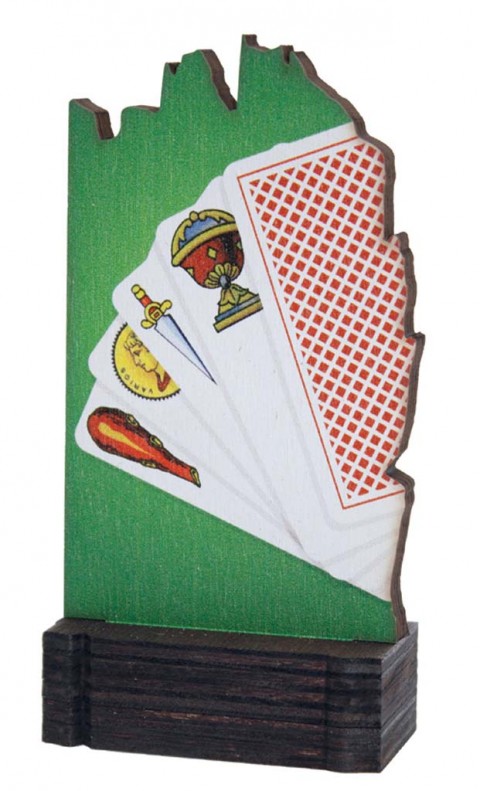 (246)  trofeo madera cartas