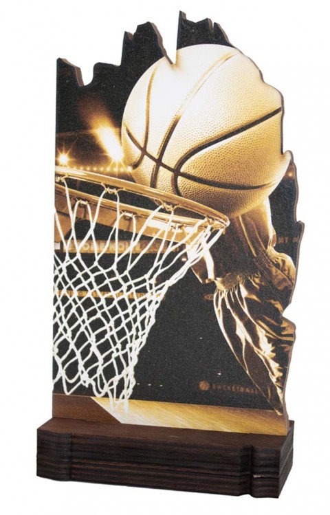 (247)  trofeo madera baloncesto