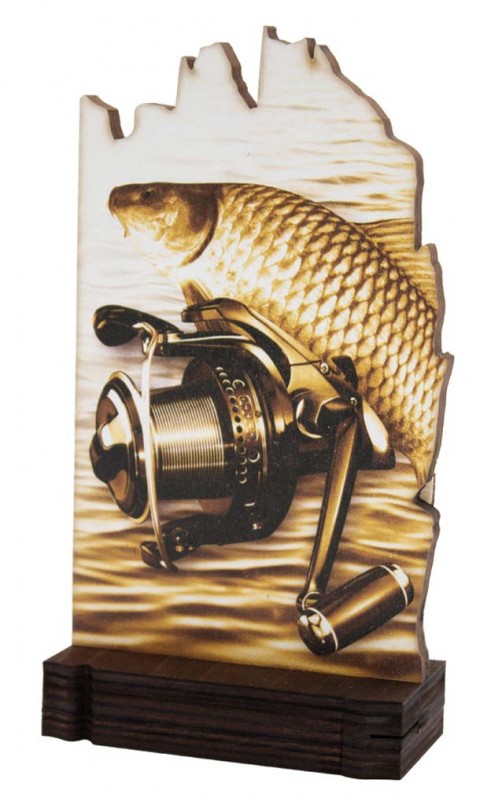 (248)  trofeo madera pesca