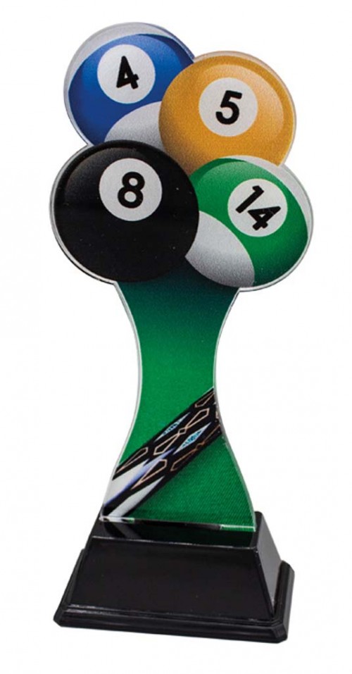 (249)  TROFEO METACRILATO BILLAR