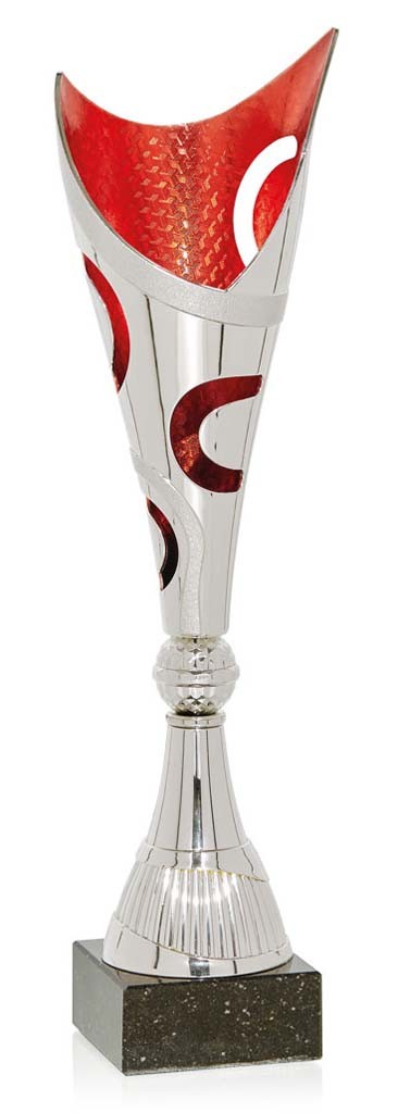 (54)  copa economica abs metalizado plata/rojo 
