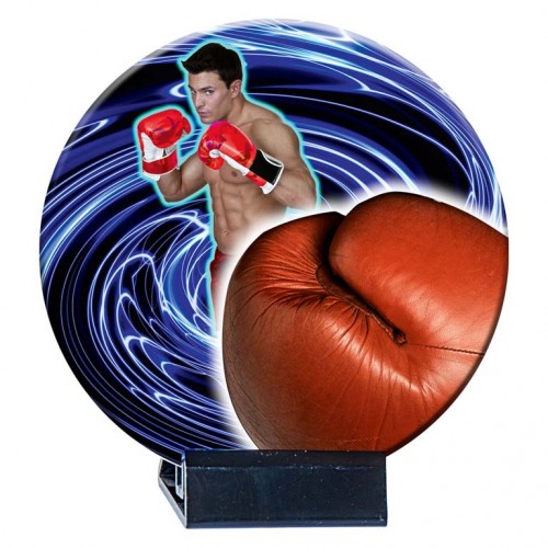 (218)  TROFEO DE CERAMICA BOXEO  