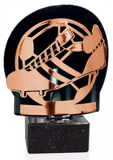 (240) 26/25 trofeo metal futbol bronce