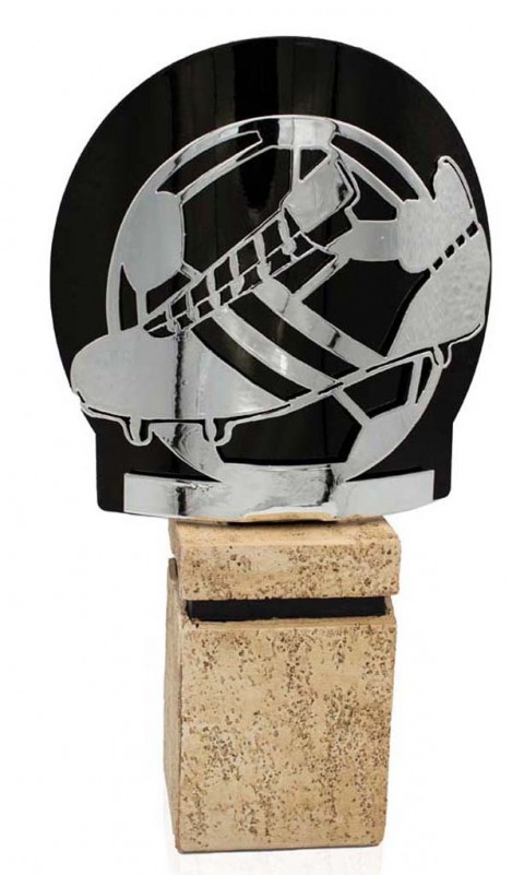 (238) 26/25 trofeo metal futbol plata 