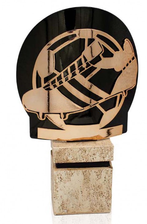 (238) 26/25 trofeo metal futbol bronce 