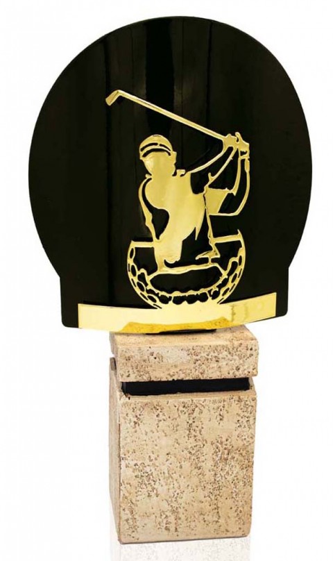 (238) 26/25 trofeo metal golf oro 