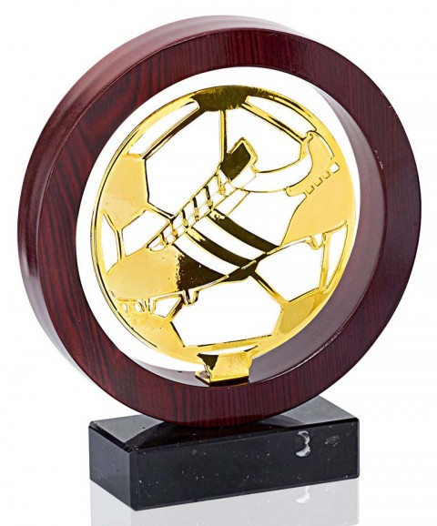 (206)  trofeo madera/metal ftbol 