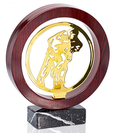 (206)  trofeo madera/metal judo