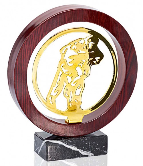 (206)  TROFEO MADERA/METAL JUDO