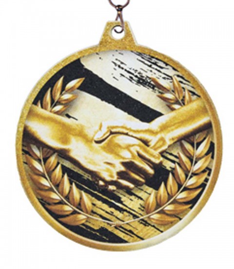(18)  medalla madera grab. laser/uvi