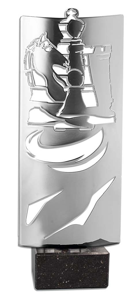(236)  trofeo metal ajedrez  