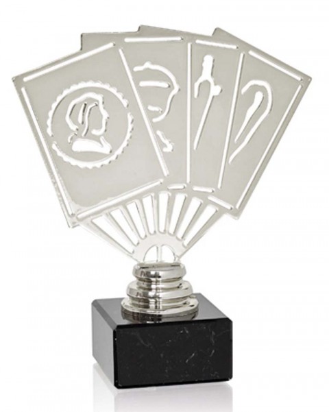 (230)  trofeo metal cartas espaola  metal 
