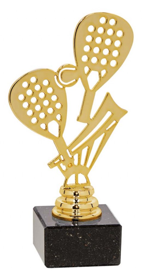 (177)  trofeo metal pdel dorado  metal 