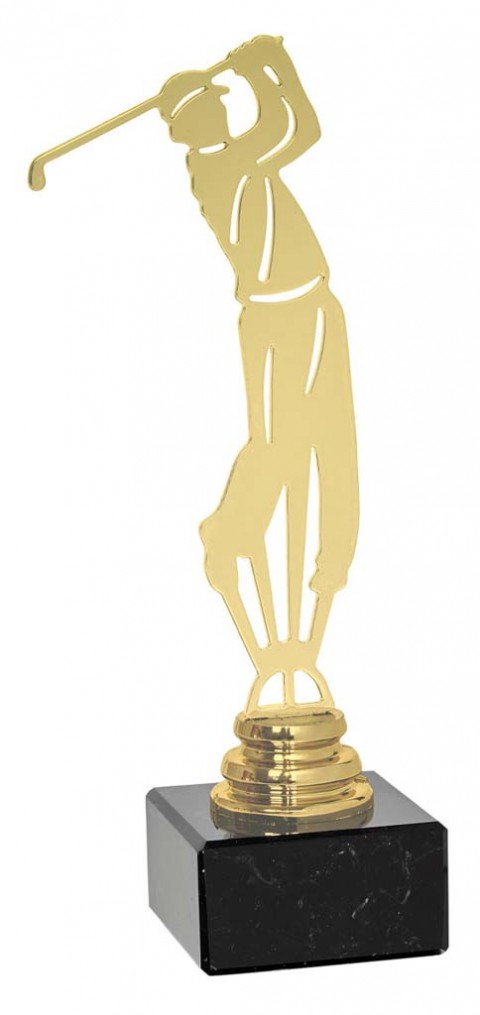 (193)  trofeo metal golf dorado metal  