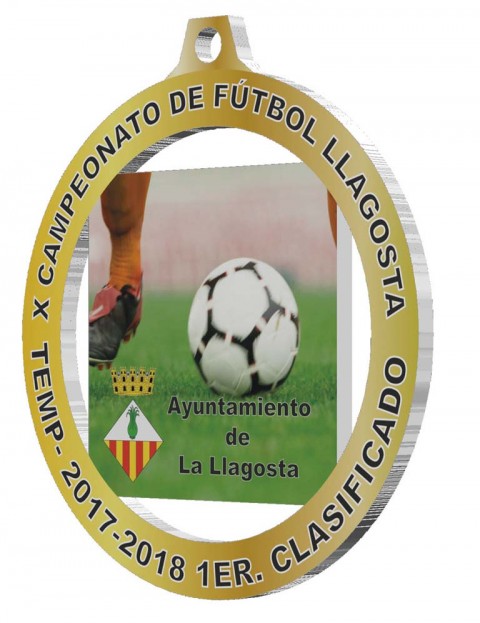 (26)  medalla metal blanca personalizable