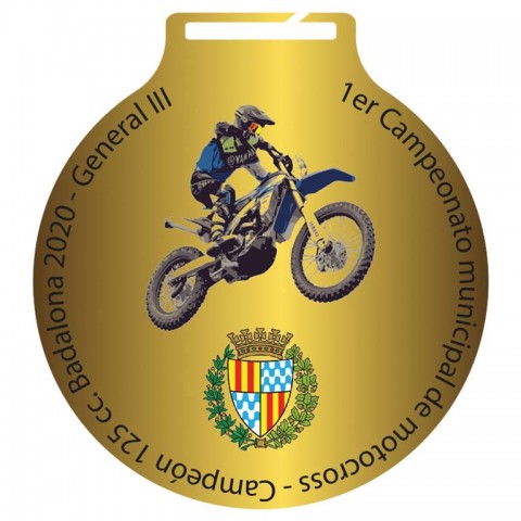 (26)  medalla metal blanca personalizable