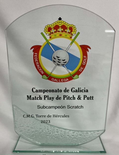 trofeo cristal grabable en color 18x 13 cm.