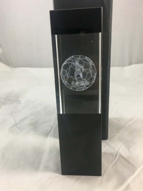 trofeo cristal optico futbol