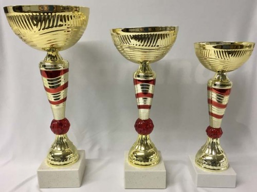 LOTE 3 COPAS DE 33-30-28 CM 